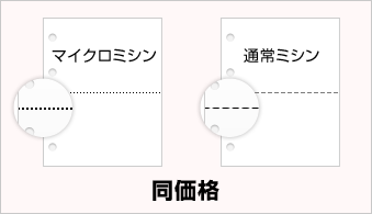 マイクロミシン・通常ミシンは同価格