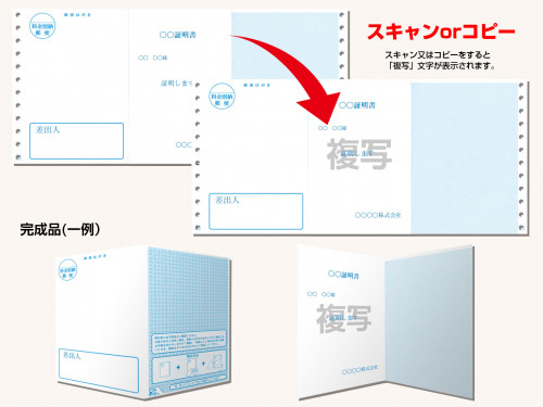 偽造防止コピーガード圧着はがき