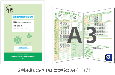 大判圧着はがき(A3二つ折のA4仕上げ)